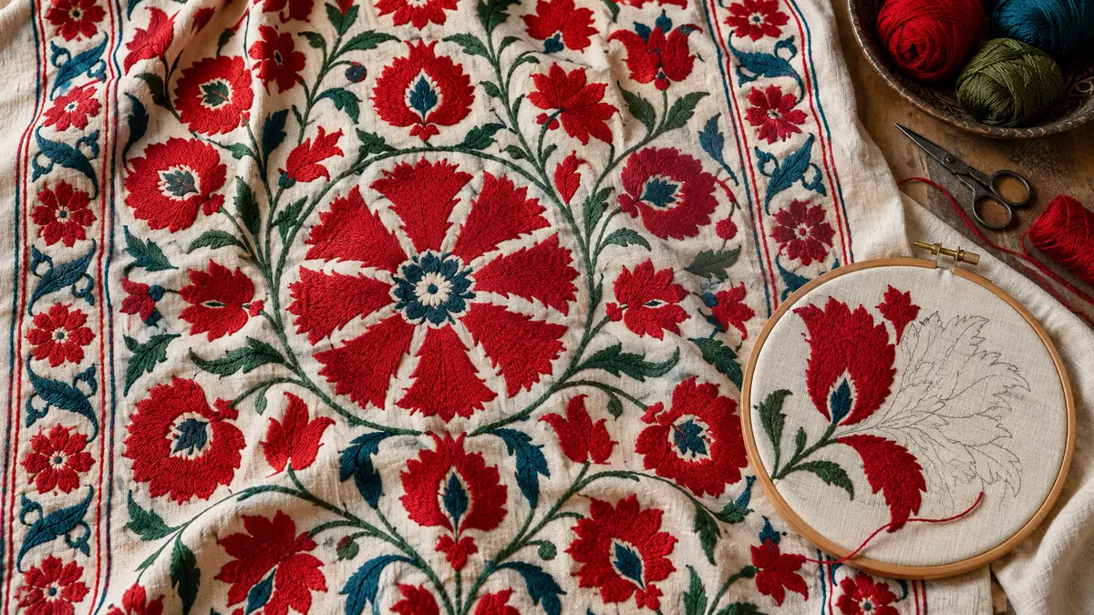 Suzani embroidery in contemporary craft collaborations